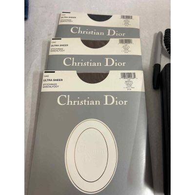 Vintage Christian Dior stockings for garters 3 pkg 6 pr 4 pr Taupe, 2 pr black